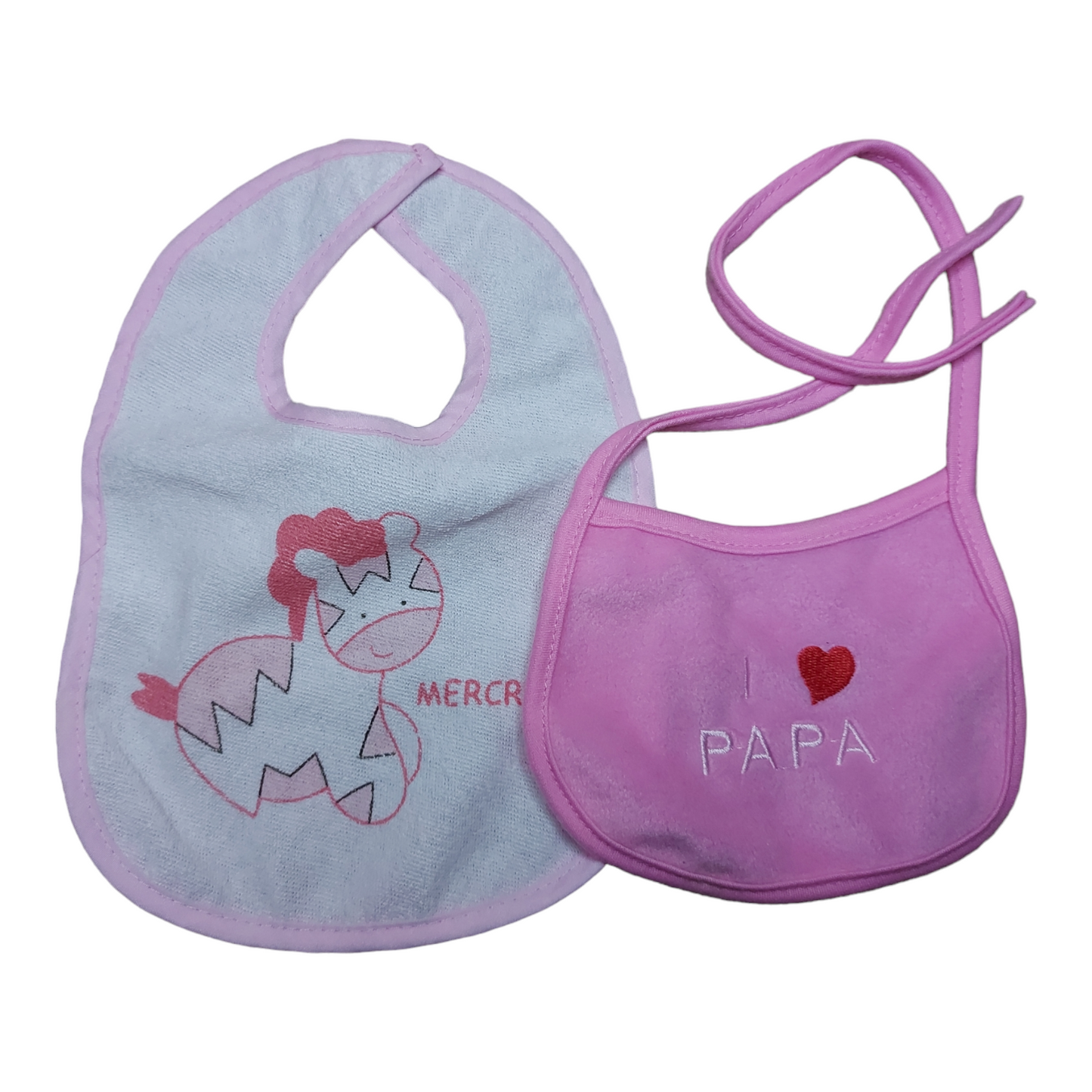 Lot de 2 petits bavoirs
