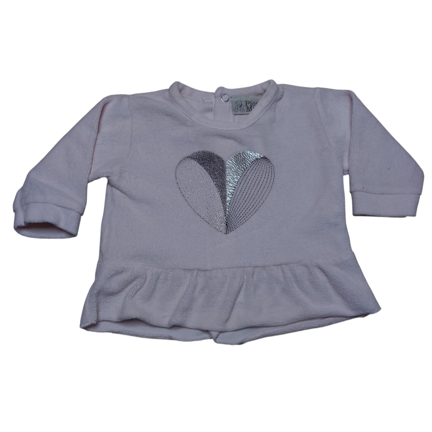Pull rose velours 1 mois