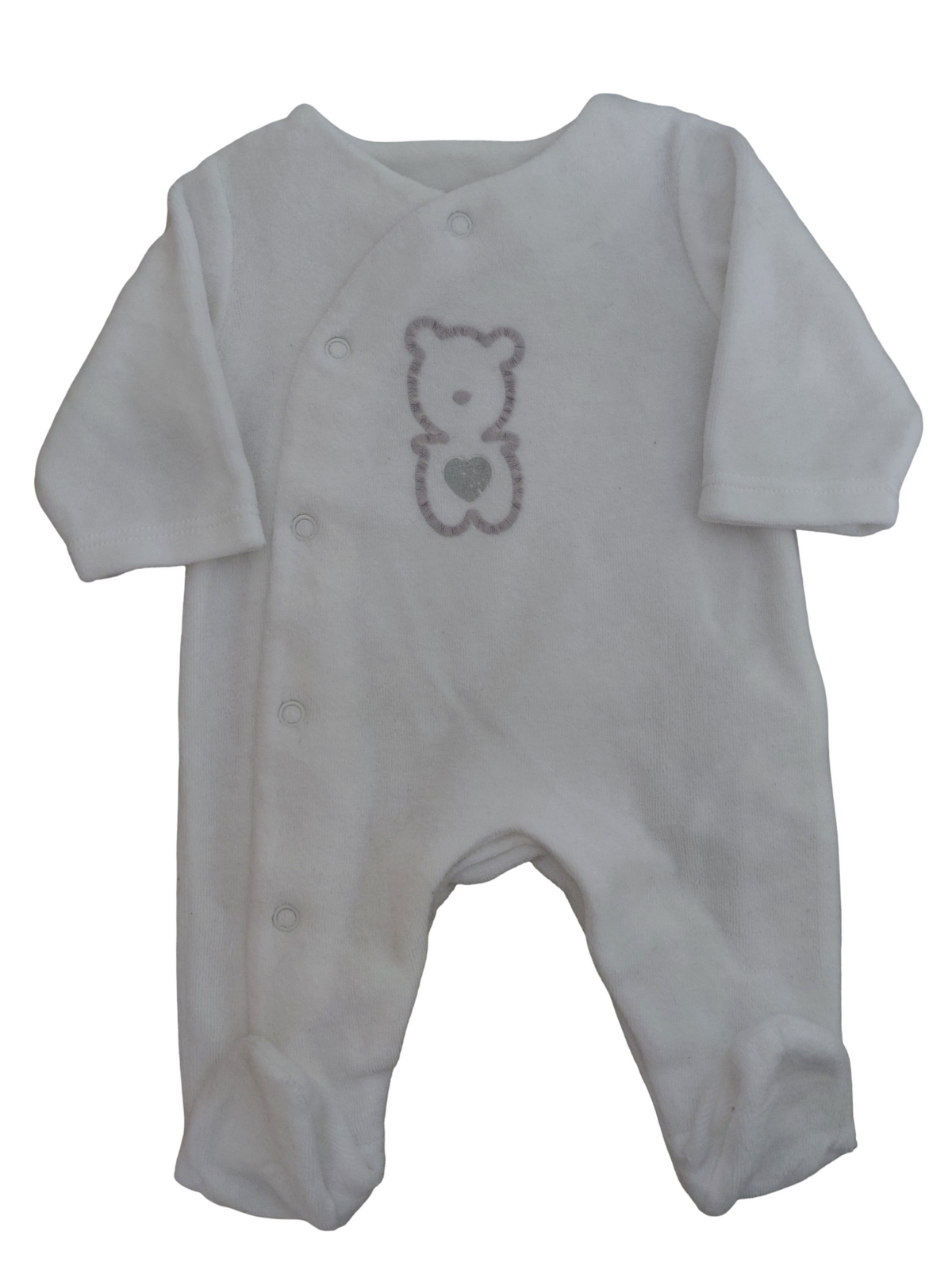 Grenouillère velours Naissance Obaibi