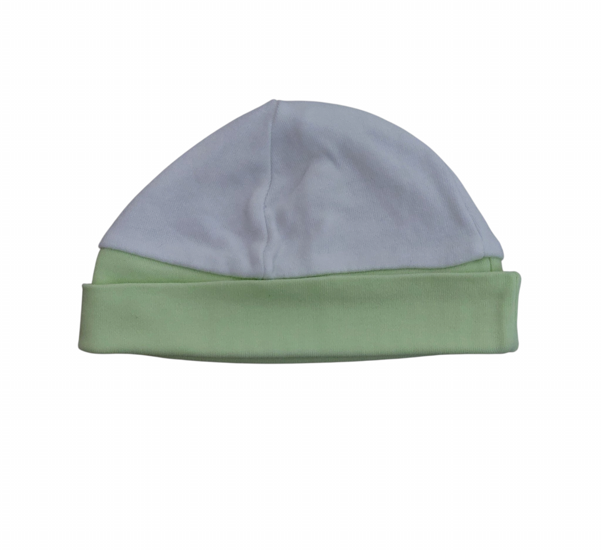 Bonnet Naissance blanc et vert