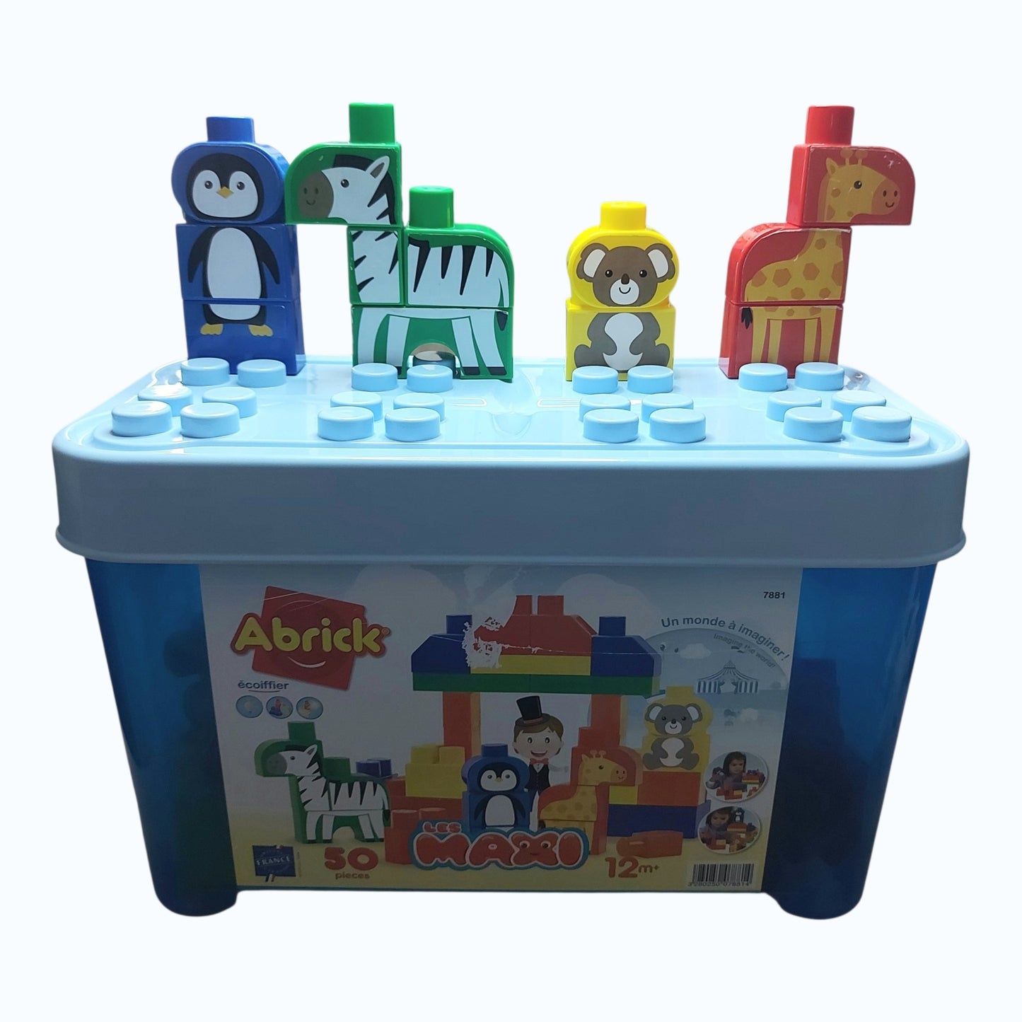 Lot de 50 légos avec boîte de rangement