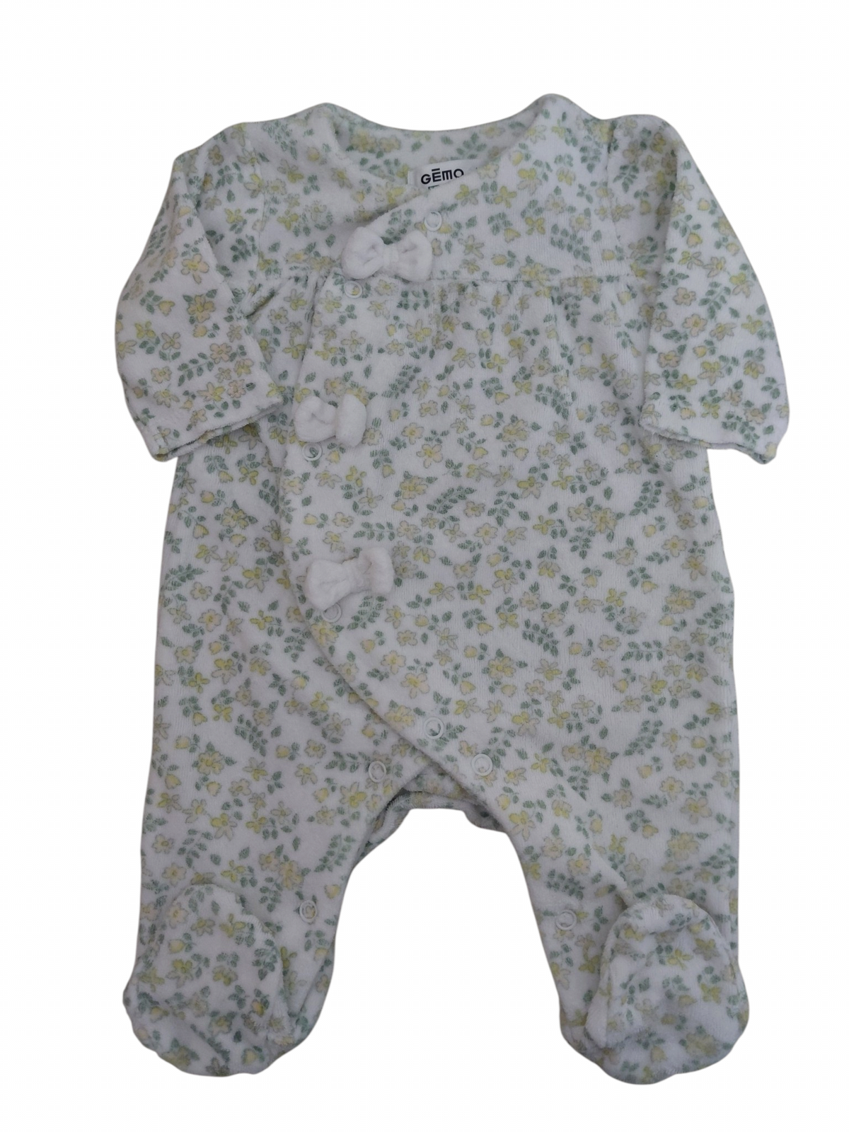 Grenouillère velours 1 mois Gémo