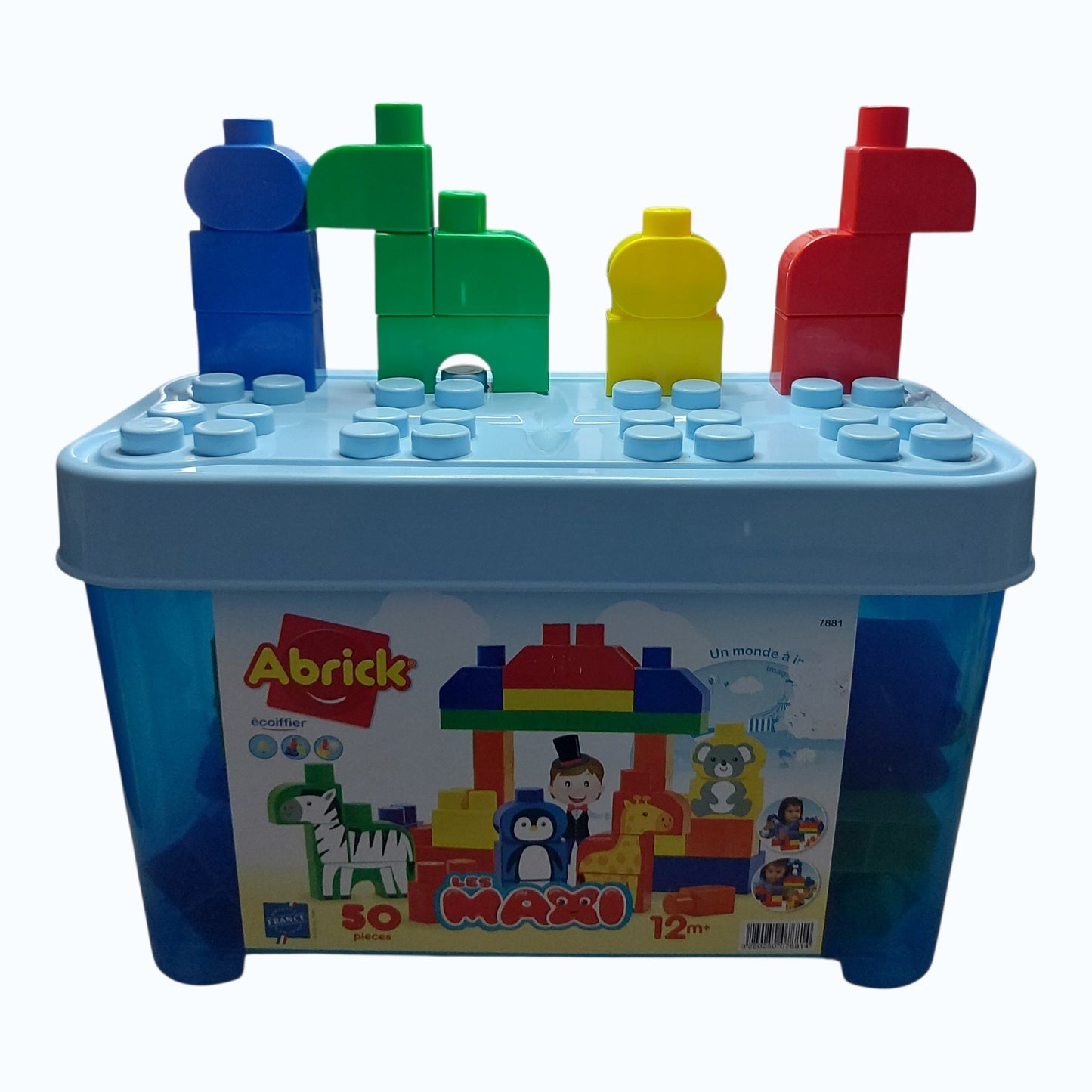 Lot de 50 légos avec boîte de rangement