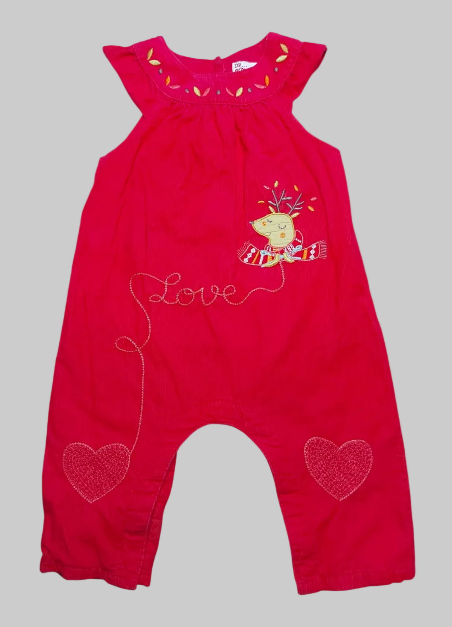 Combinaison pantalon velours 6 mois Dpam