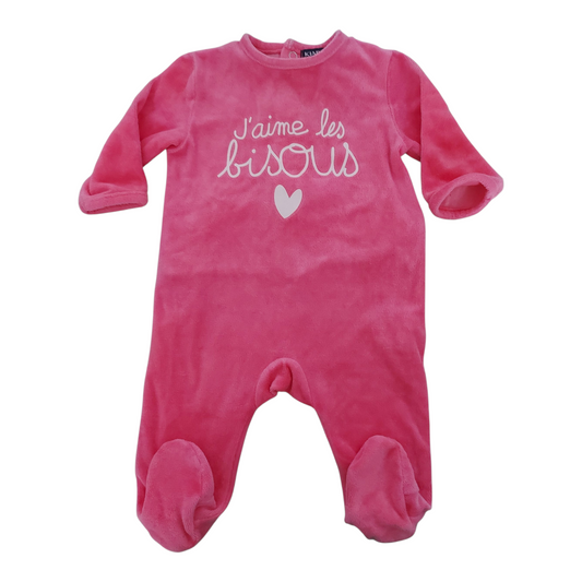 Grenouillère velours 3 mois