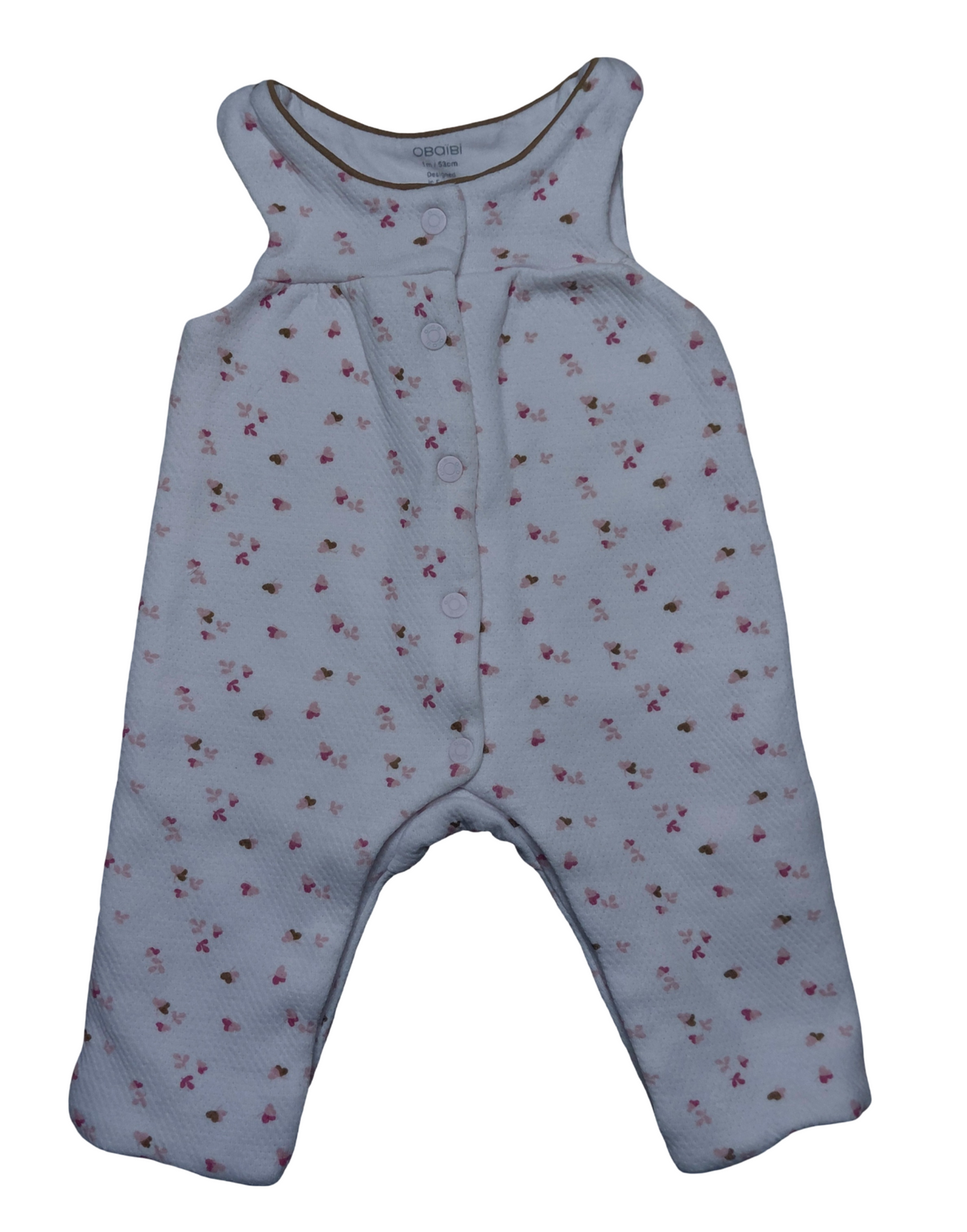 Combinaison pantalon rose 1 mois Obaibi