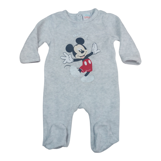 Grenouillère velours 1 mois