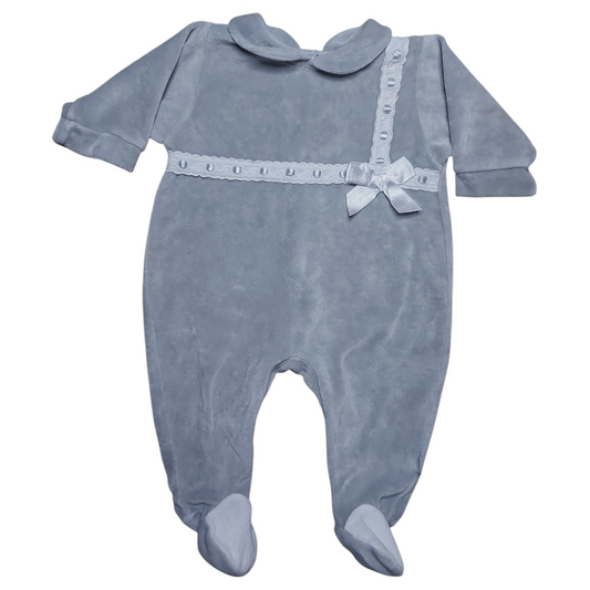 Grenouillère velours 1 mois