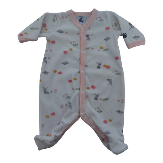 Grenouillère velours Naissance Petit Bateau