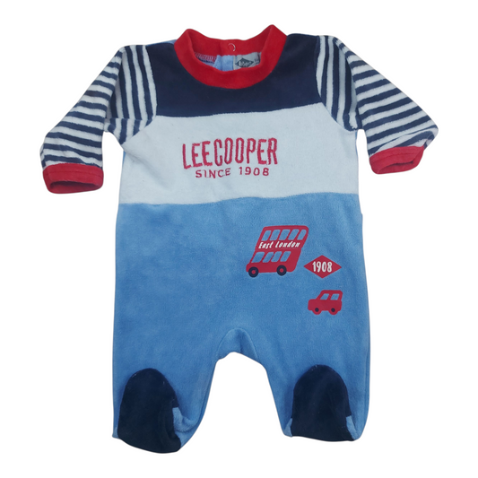 Grenouillère velours 1 mois