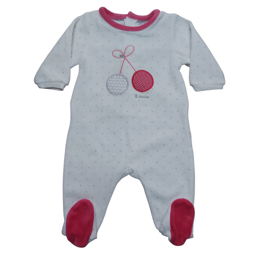 Grenouillère velours 3 mois Obaibi