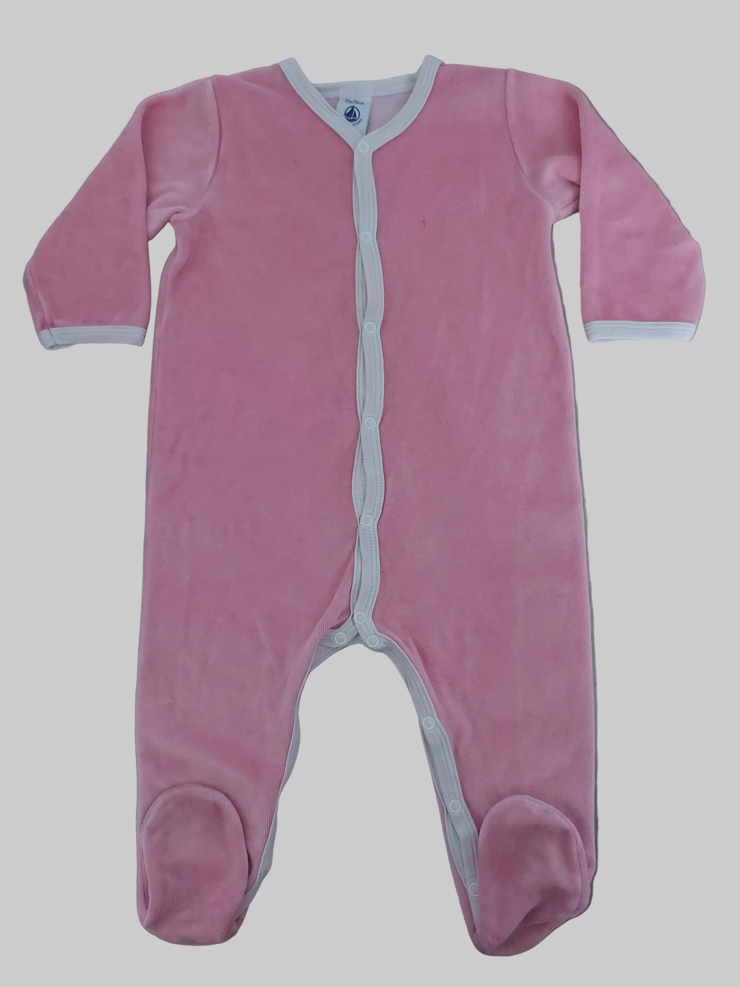 Grenouillère velours 12 mois Petit Bateau