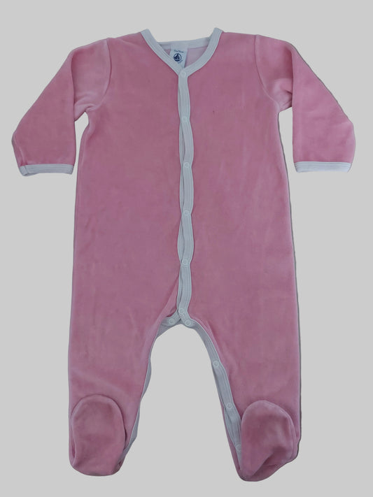 Grenouillère velours 12 mois Petit Bateau