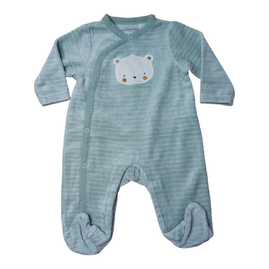 Grenouillère velours 1 mois Orchestra