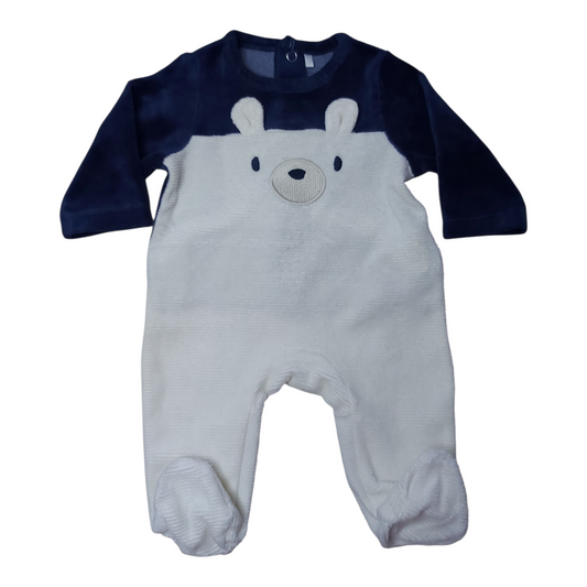 Grenouillère velours 1 mois Orchestra