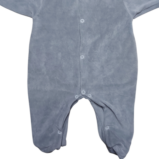 Grenouillère velours 1 mois