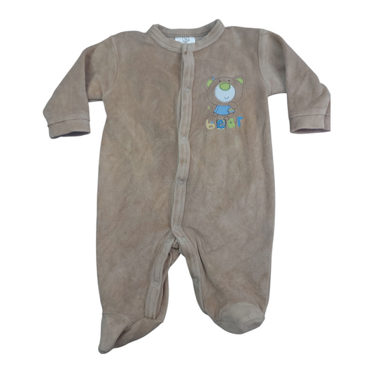 Grenouillère velours 1 mois