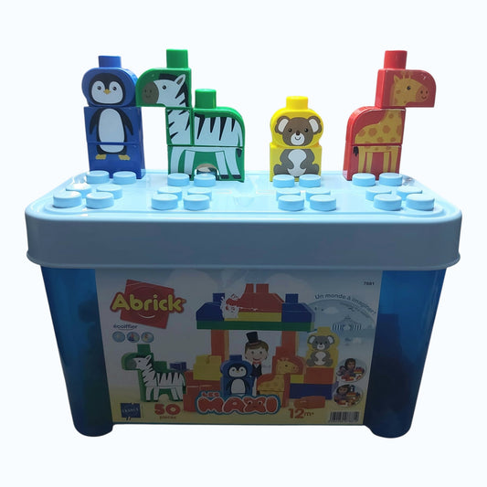 Lot de 50 légos avec boîte de rangement