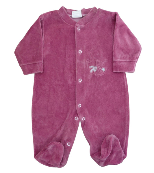 Grenouillère velours 1 mois