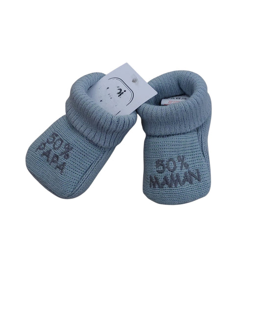 Chaussons Naissance bleu NEUF
