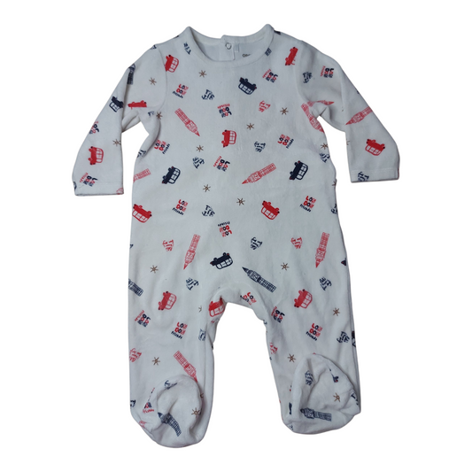 Grenouillère velours 12 mois Orchestra