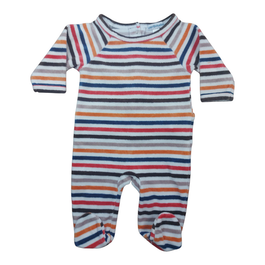 Grenouillère velours 1 mois Verbaudet