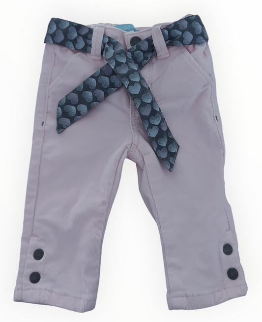 Pantalon velours rose 3 mois Obaibi
