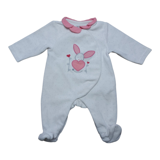 Grenouillère velours Naissance Obaibi